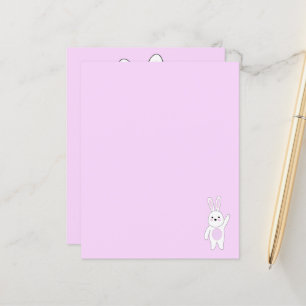 Hase. Weiß und rosa.