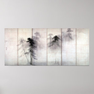 Hasegawa Tōhaku Pinienbäume Poster