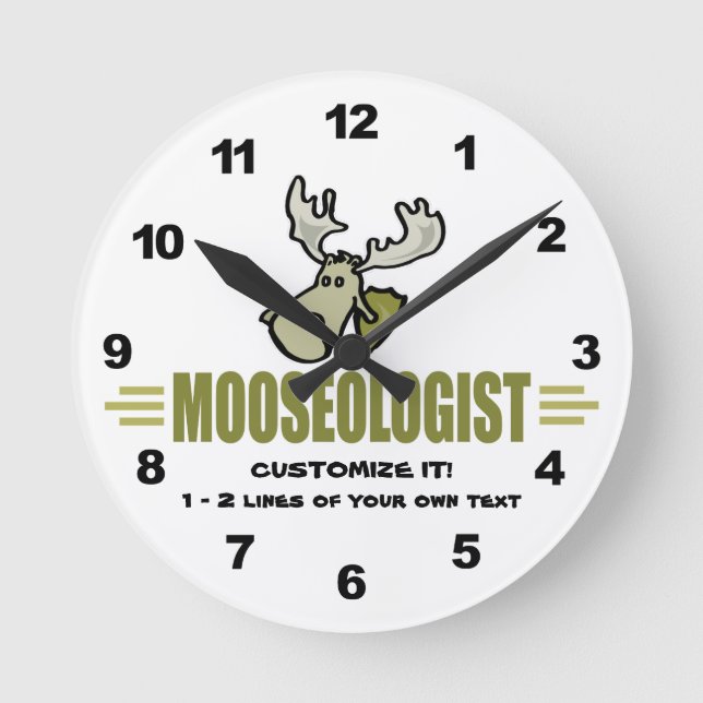 Haselmoose Runde Wanduhr (Vorderseite)