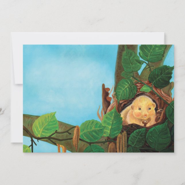 Haselnuss-Dormaus Einladung (Vorderseite)