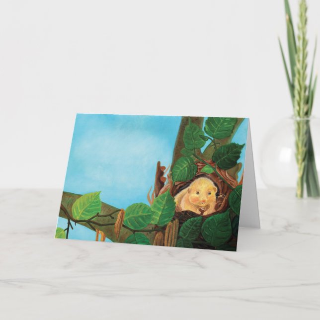 Haselnuss-Dormaus Karte (Vorderseite)