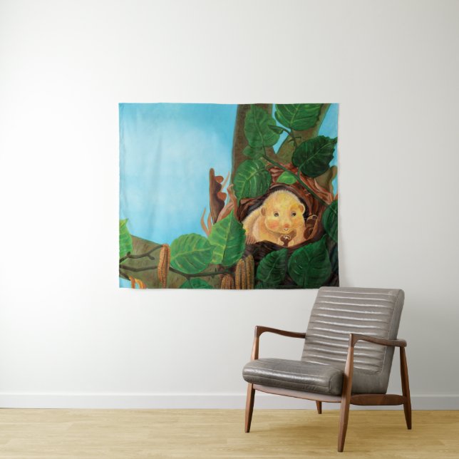 Haselnuss-Dormaus Wandteppich (Beispiel (Horizontal))