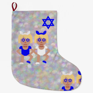 Haselohren hanukkah emoji großer weihnachtsstrumpf