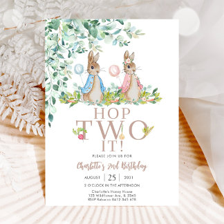 Hasen 2. Geburtstagseinladung Einladung