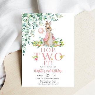 Hasen 2. Geburtstagseinladung Einladung