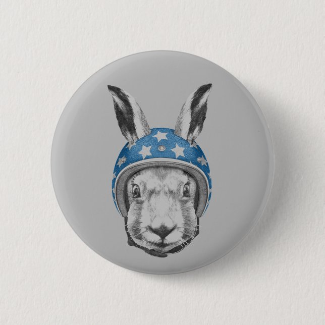 Hasen-Abenteurer Button (Vorderseite)