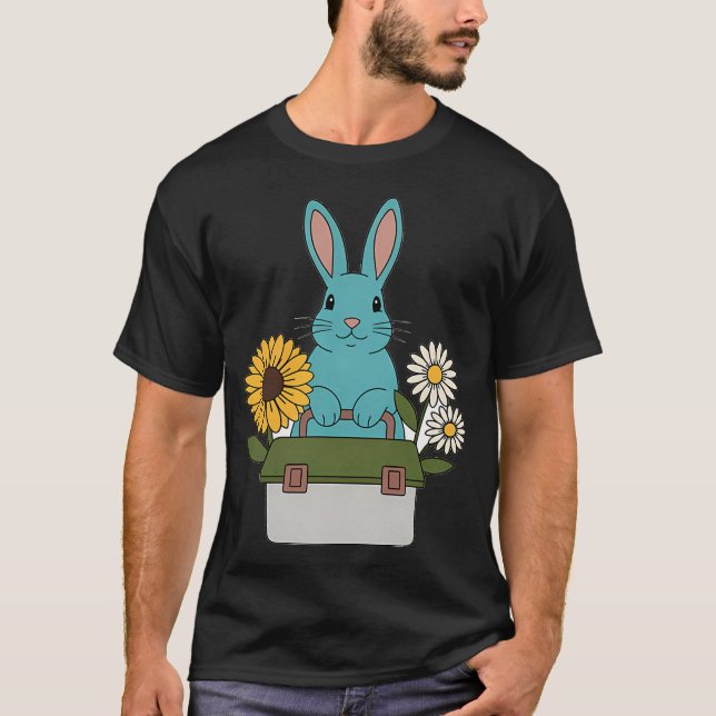 Hasen Angelköder-Box Geschenk T-Shirt (Vorderseite)