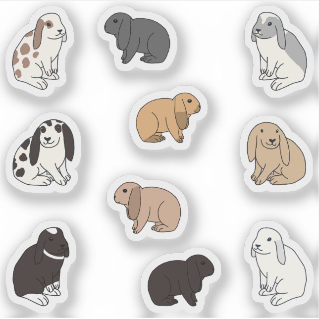 Hasen Aufkleber (Vorderseite)