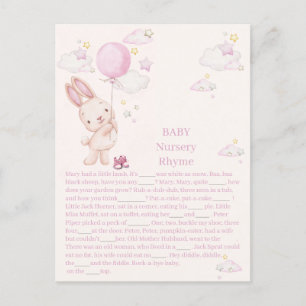Hasen-Baby-Party-Mädchenspiel Postkarte