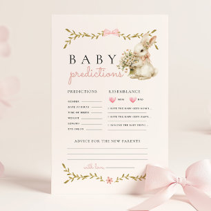 Hasen-Baby-Shower-Spiel Vorhersagen & Ratschläge Briefpapier