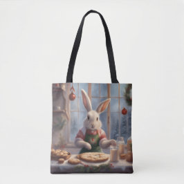 Hasen backt Weihnachtskekse Weihnachtsgeschenktasc