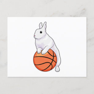 Hasen Basketballspieler Basketball Postkarte