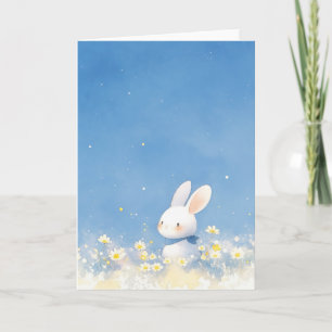 Hasen-Blumen-Fantasie Karte