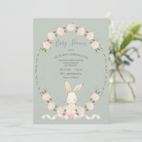 Hasen-Blumen-Hortensien-Sage-Mädchen-Baby-Party