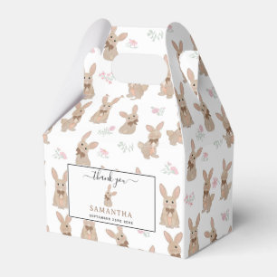 Hasen-Blumen-Wildblumen-Coquette-Schleife Geschenkschachtel