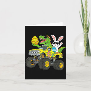 Hasen Dino T-Rex Monster Truck Lustige Ostern Shir Karte