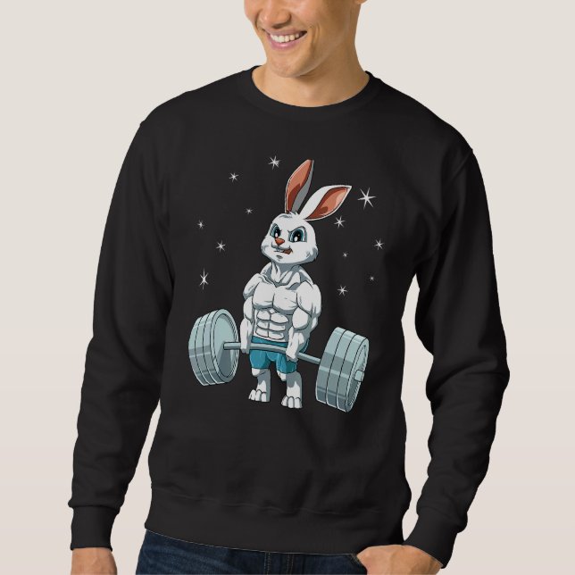 Hasen-Fitness-Fitnessstudio für Hasen Sweatshirt (Vorderseite)