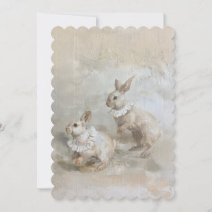 Hasen - Flache Einladungsgröße: 12,7 cm x 17,8 cm Einladung