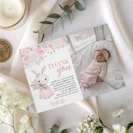 Hasen-Foto-Geburtstags-Dankeskarten Einladung