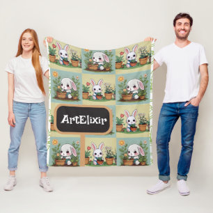 Hasen-Gartenbau-Druck Fleecedecke