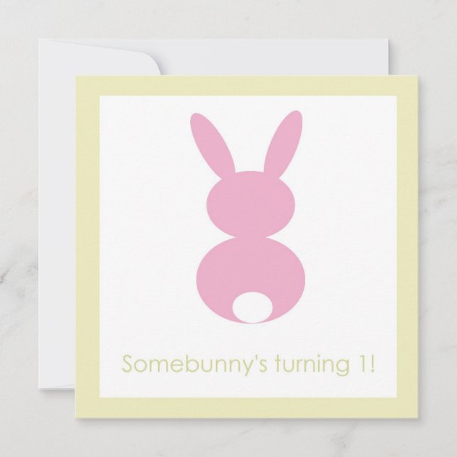 Hasen Geburtstag oder Kinderdusche Einladung (Vorderseite)