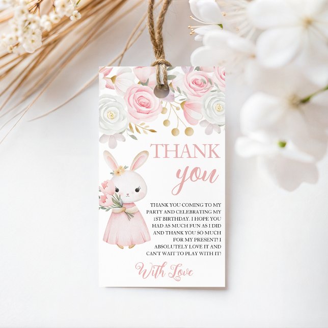 Hasen-Geburtstags-Blumen-Anhänger Geschenkanhänger (Von Creator hochgeladen)