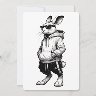 Hasen Gesicht mit Sonnenbrille Frohe Ostern Feiertagskarte