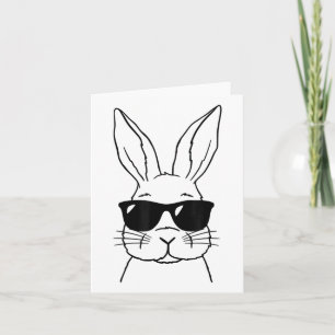 Hasen-Gesicht mit Sonnenbrille für Jungen Männer K Karte