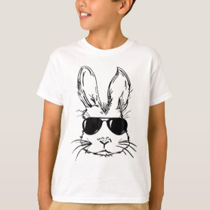 Hasen-Gesicht mit Sonnenbrille für Jungen Männer K T-Shirt