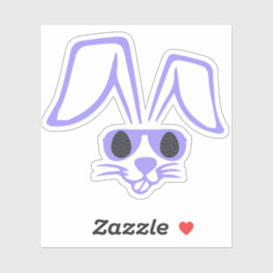 Hasen Gesicht Mit Sonnenbrille Lustige Ostern Jung Aufkleber