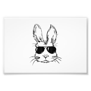 Hasen-Gesicht mit Sonnenbrille Ostertag für Jungen Fotodruck