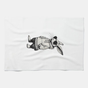 Hasen-Gesicht mit Sonnenbrille Ostertag für Jungen Geschirrtuch