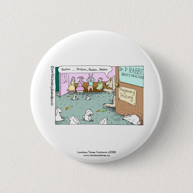 Hasen-Gynäkologen Lustiger Geschenkbutton Button (Vorderseite)