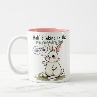Hasen-Halbblinklicht Zweifarbige Tasse