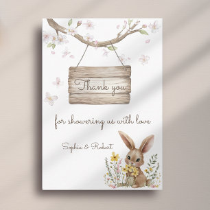 Hasen-Holzwürfel Danke Baby Shower Frühling