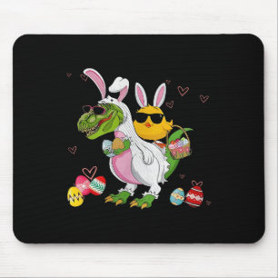 Hasen Huhn Reitender Dinosaurier T Rex Eiersuche D Mousepad
