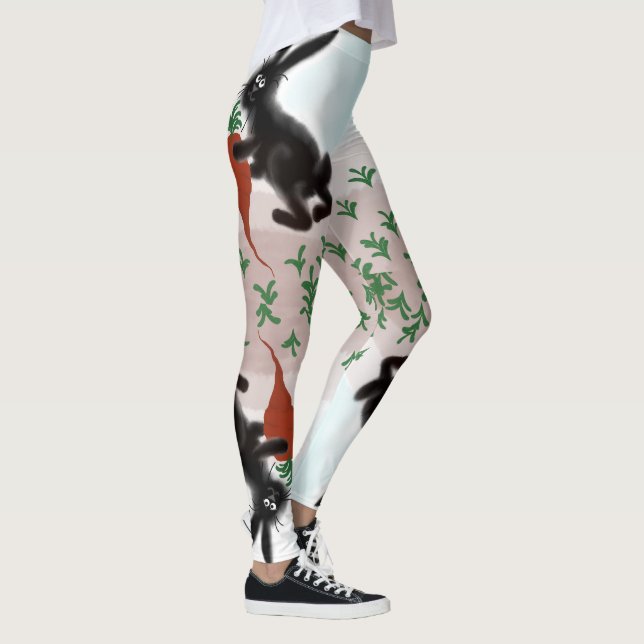 Hasen in meinem Garten Leggings (Rechts)