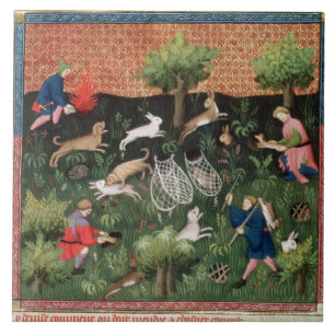 Hasen Jagd fol.92 Frau-Fr 616, vom Livrede Fliese