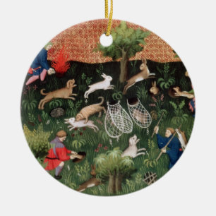 Hasen Jagd fol.92 Frau-Fr 616, vom Livrede Keramikornament