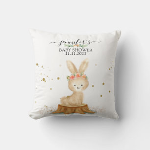 Hasen-Kaninchen-Wildtier-Wald-Babygeschenk Kissen
