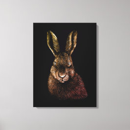 Hasen, Kaninchen, zeichnend Leinwanddruck
