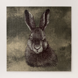 Hasen, Kaninchen, zeichnend Puzzle
