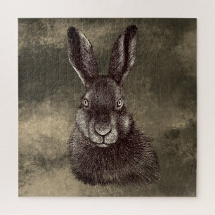 Hasen, Kaninchen, zeichnend Puzzle