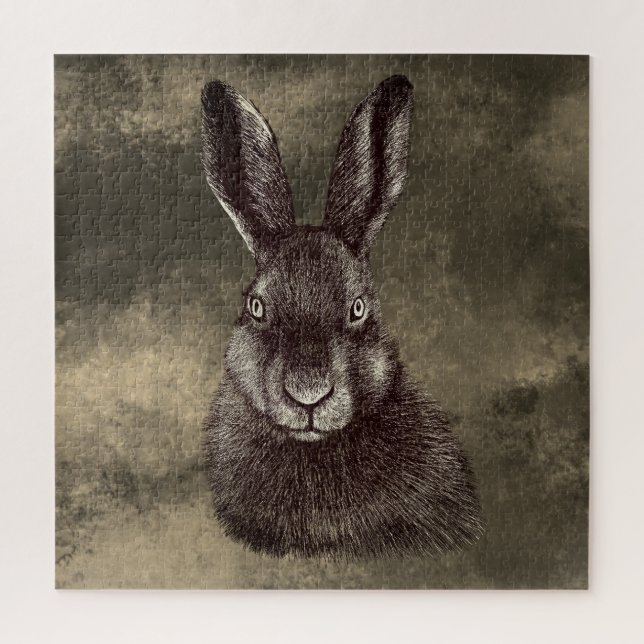 Hasen, Kaninchen, zeichnend Puzzle (Vertikal)