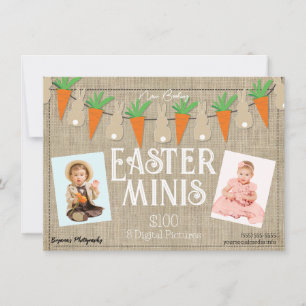 Hasen & Karotten Osterminiaturen Fotografie Flyer Einladung