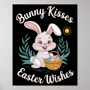 Hasen Küsschen Ostern Wünsche Süße Osterhasen Eier Poster