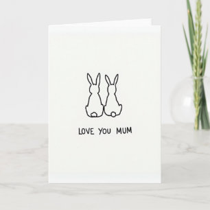 Hasen Liebt Dich Mama Karte