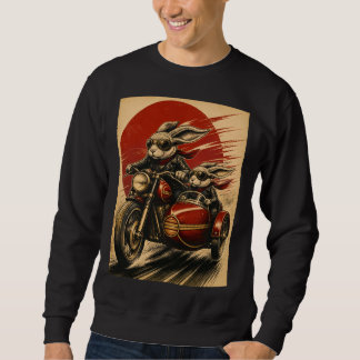 Hasen Motorrad Beiwagen Sweatshirt