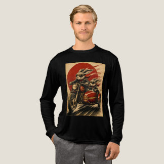 Hasen Motorrad Beiwagen Tri-Blend Shirt