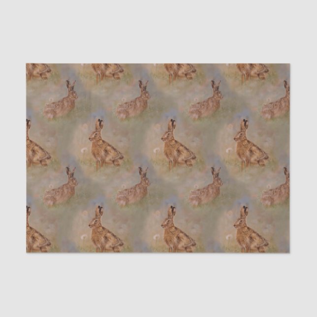Hasen, rabbitss Löwenzahnsommer Seidenpapier (Vorderseite)